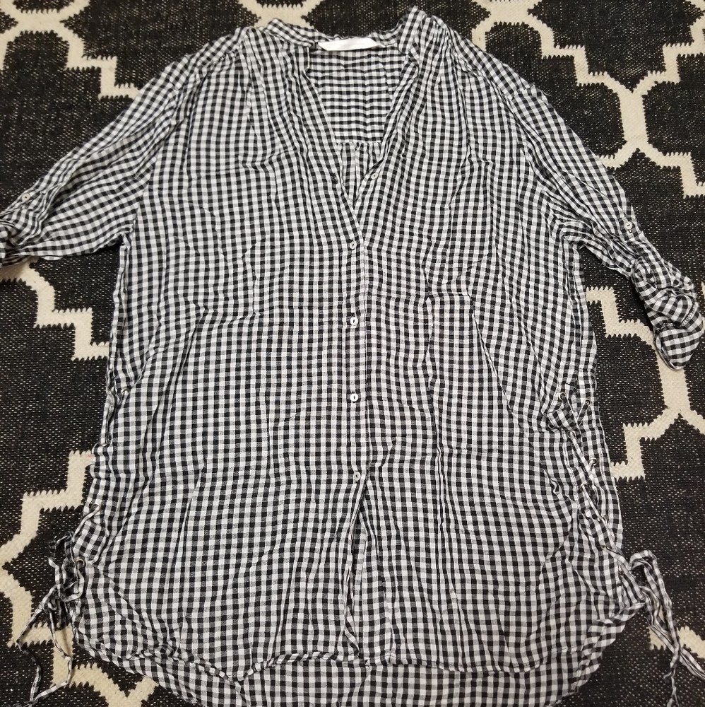 Plaid button down shirt